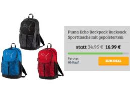 Puma: Rucksack für 16,99 Euro frei Haus, Funktionsshirt für 7,77 Euro