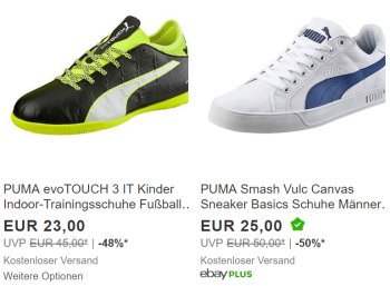 Puma: Sale bei Ebay mit bis zu 50 Prozent Rabatt und Gratis-Versand