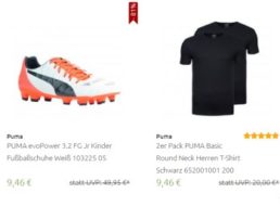 Outlet46: Puma-Sale mit Artikeln ab 9,46 Euro frei Haus