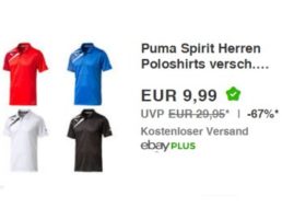 Puma: Poloshirts für 9,99 Euro frei Haus via Ebay