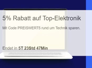 Ebay: 5 Prozent Rabatt auf über 900 Elektronik-Artikel für eine Woche