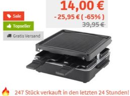 Völkner: Raclette für vier Personen für 14 Euro frei Haus