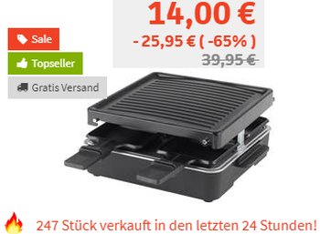 Völkner: Raclette für vier Personen für 14 Euro frei Haus