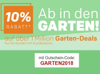 Rakuten: 10 Prozent Garten-Rabatt auf über eine Million Artikel