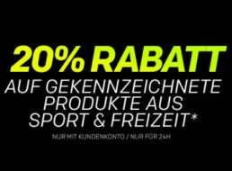 Rakuten: 20 Prozent Rabatt auf ausgewählte Sportartikel für 24 Stunden