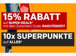 Rakuten: 15 Prozent Extra-Rabatt auf Produkte im Super-Sale