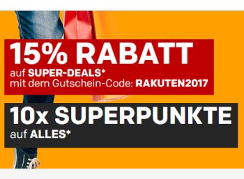 Rakuten: 15 Prozent Extra-Rabatt auf Produkte im Super-Sale