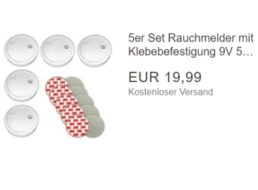 Ebay: Fünferset Rauchwarnmelder für 19,99 Euro frei Haus