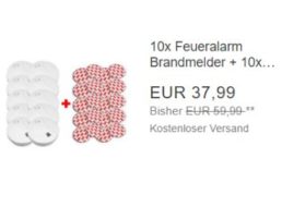 Ebay: Zehnerset Rauchwarnmelder mit Dreijahresbatterie für 37,99 Euro