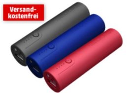 Mediamarkt: Dreierpack Powerbanks mit 2600 mAh für 9,99 Euro frei Haus