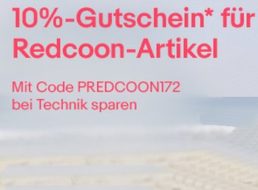 Ebay: Redcoon-Rabatt von 10 Prozent bis Mittwoch abend