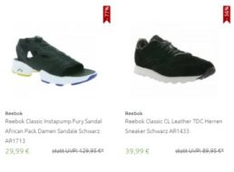 Reebok: Sale mit über 50 Artikeln ab 19,99 Euro frei Haus