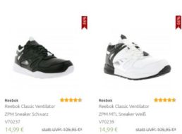 Reebok: Schuhe und Sneaker ab 14,99 Euro frei Haus bei Outlet46