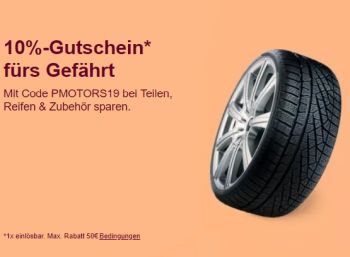 Ebay: Zehn Prozent Rabatt auf Autoteile, Reifen und Zubehör