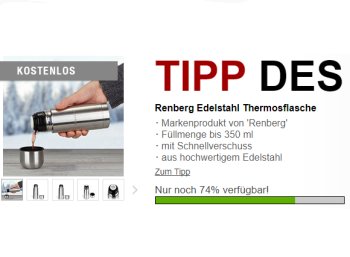 Druckerzubehoer.de: Renberg Thermoflasche für 5,97 Euro frei Haus