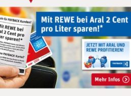 Rewe: Aral-Rabatt durch Einkauf im Supermarkt sichern