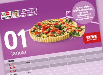 Rewe-Familienkalender 2016 mit Payback-Coupons