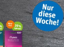 Rewe: iTunes-Karten mit bis zu 20 Prozent Rabatt