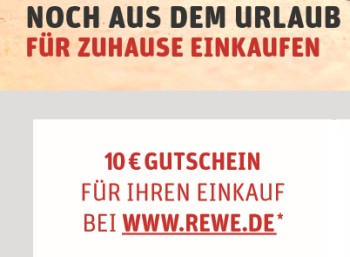 Rewe: 10 Euro Rabatt für Neu- und Bestandskunden beim Lieferservice