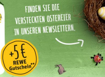 Rewe: Gutschein über fünf Euro für Newsletter-Anmeldung