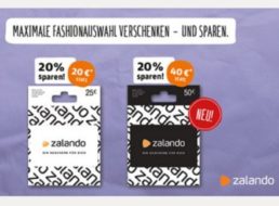 Rewe: Zalando-Guthabenkarten mit 20 Prozent Rabatt