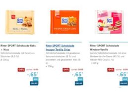 Lidl: Ritter Sport in 17 Sorten für 65 Cent