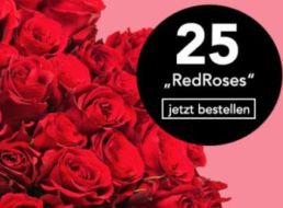 Blumeideal: 25 rote Rosen für 19,98 Euro inklusive Lieferung