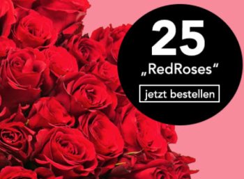 Blumeideal: 25 rote Rosen für 19,98 Euro inklusive Lieferung