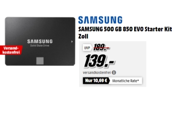 Ebay: Samsung 850 Evo Starter Kit mit USB-Adapter für 139 Euro