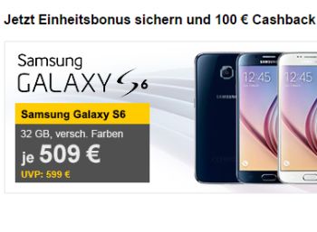 Samsung Galaxy S6 Edge dank Cashback für 409 Euro