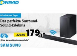 Conrad: Kabellose Soundbar Samsung HW-K450 für 173,45 Euro frei Haus