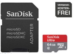 Saturn: Sandisk microSDXC Ultra mit 64 GByte für 24,99 Euro frei Haus