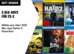 Saturn: Fünf Blu-rays nach Wahl für 25 Euro frei Haus