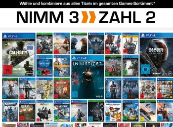 Saturn: Drei Games zum Preis von zweien bis Samstag