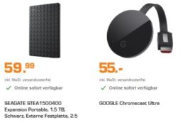 Saturn: Google Chromecast Ultra mit 4K-Support für 55 Euro frei Haus