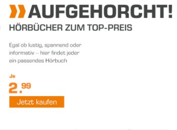 Saturn: 40 Hörbücher für je 2,99 Euro frei Haus