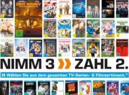 Saturn: Drei DVDs oder Blu-rays zum Preis von zweien