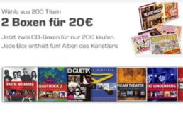 Saturn: Zwei CD-Boxen mit je fünf CDs für 20 Euro frei Haus