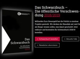 Gratis: Schwarzbuch vom Bund der Steuerzahler kostenlos frei Haus