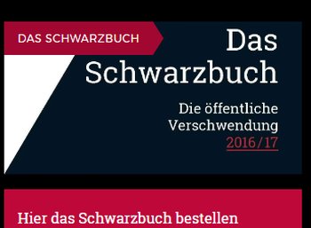 Gratis: Schwarzbuch vom Bund der Steuerzahler zum Nulltarif frei Haus