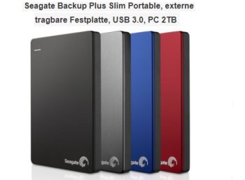 Ebay: Seagate Backup Plus Slim Portable mit zwei TByte für 59,99 Euro