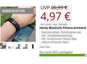 Druckerzubehoer.de: Smartwatch mit Schrittzähler und mehr für 10,94 Euro frei Haus