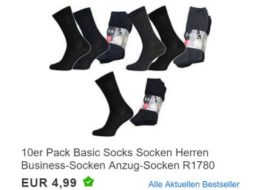 Ebay: Zehnerpack Business-Socken für 4,99 Euro frei Haus