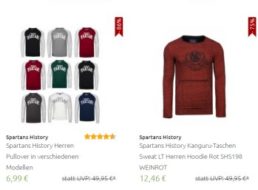 Spartans History: Pullover und Hoodies ab 6,99 Euro frei Haus