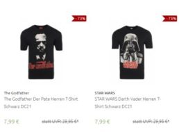 Outlet46: Film-Shirts (Star Wars, Superman, Der Pate) für 7,99 Euro frei Haus