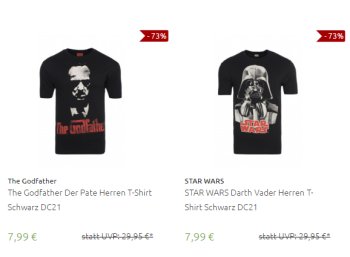 Outlet46: Film-Shirts (Star Wars, Superman, Der Pate) für 7,99 Euro frei Haus