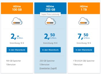 Strato: 250 GByte Cloudspeicher für 2,50 Euro im Monat