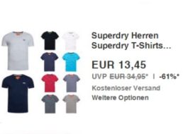 Ebay: Superdry-T-Shirts für 13,45 Euro frei Haus