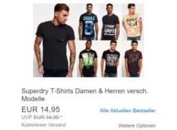 Superdry: T-Shirts für 14,95 Euro frei Haus via Ebay