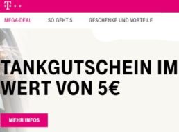 Gratis: Tankgutschein über 5 Euro für Telekom-Kunden geschenkt